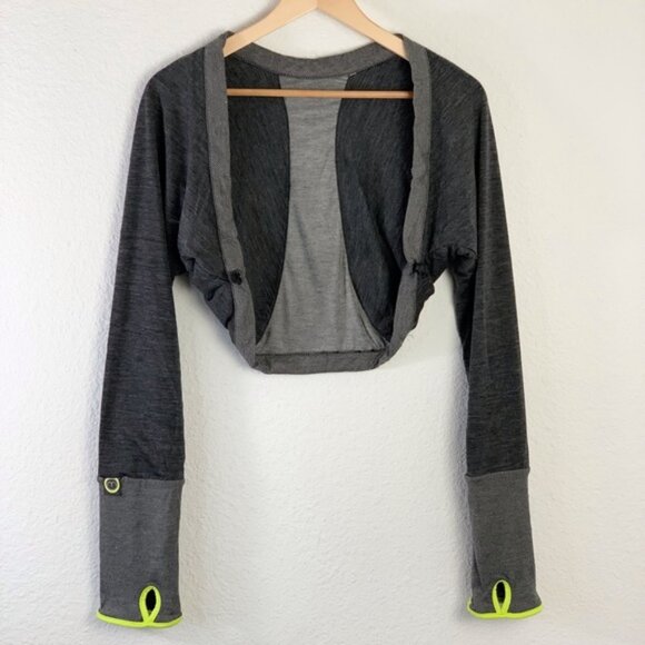 Moxie Cycling Heather Gray Merino Wool Jacket Sz L - Picture 2 of 7